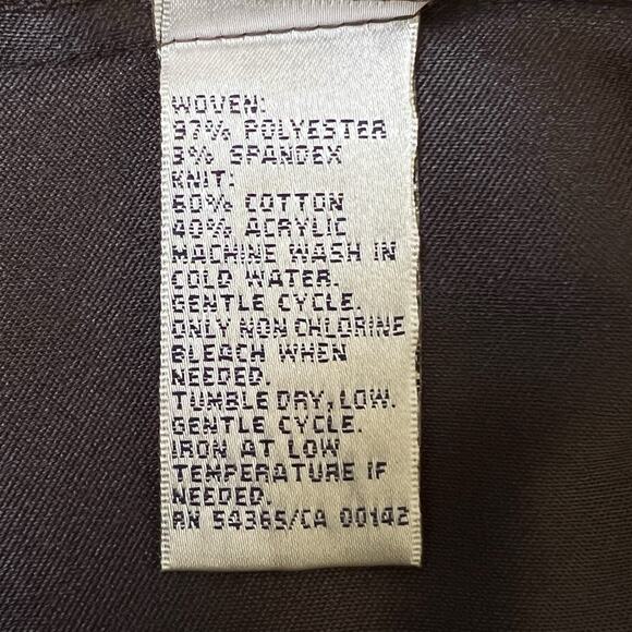 Allison Daley Faux Suede Jacket Size 12 Brown Side Pockets Full Zip Vintage - Picture 5 of 6